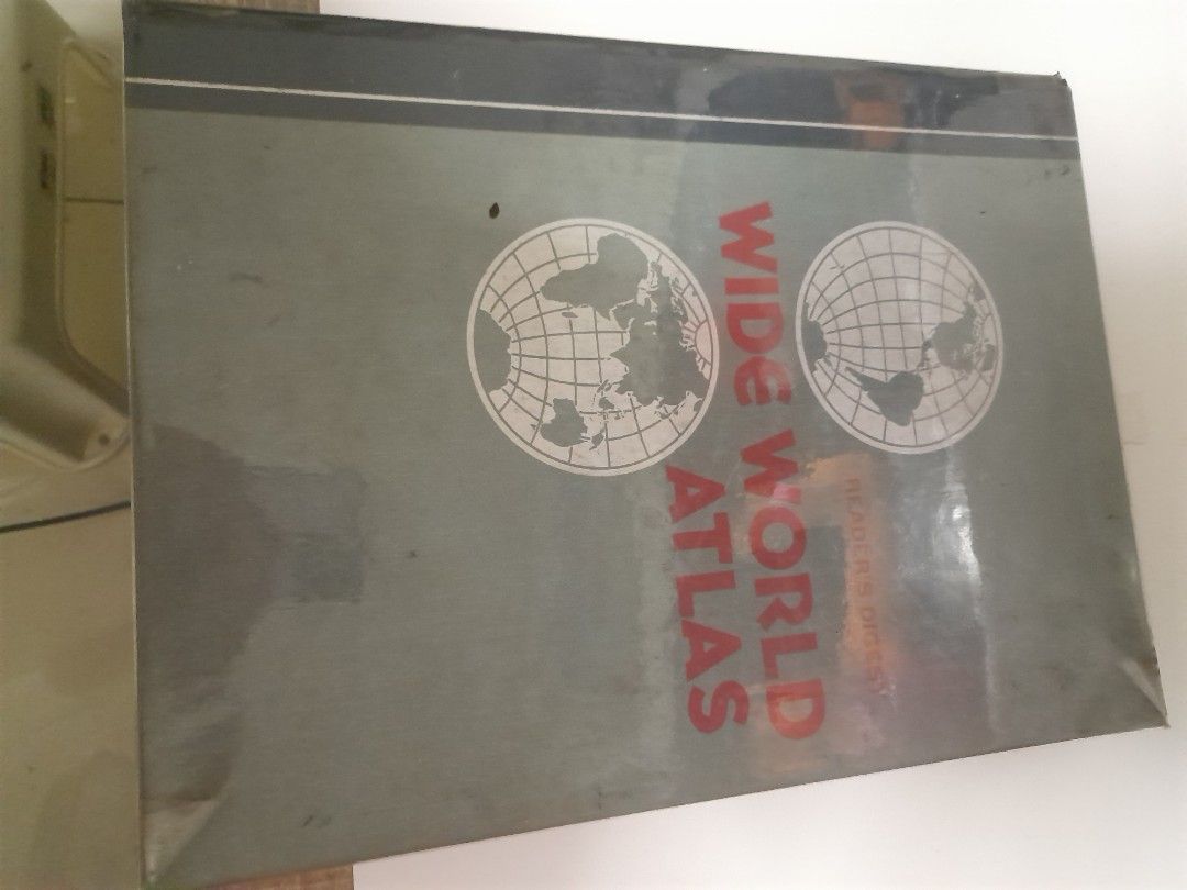 Reader's Digest Wide World Atlas (Category: Textbooks) located in Pasig City. Submitted by silentforest_59b349 (Listing ID 1454681179, Image 1). Description: - Reader's Digest Wide World Atlas - Contains maps and geographical information - Ideal reference for students or geography enthusiasts - Published by The Reader's Digest Association, Inc. - A comprehensive addition to any collection.