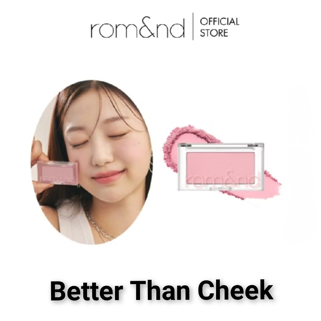 Romand Better Than Cheek Blush makeup rom&nd (Category: Makeup) located in Quezon City. Submitted by rosepam (Listing ID 1454665959, Image 1). Description: Romand Better Than Cheek 3.4g Shade: S01 mango chip Exp 2027/04/25 2 PCs available - 120/each FIX PRICE New, sealed Authentic/original (from Official Store) Rfs: too many (di magagamit lahat).