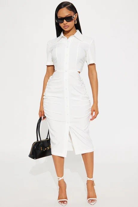 SHEIN Cut Out Ruched Dress (Category: Dresses) located in Quezon City. Submitted by qcprlvd (Listing ID 1454650994, Image 1). Description: used once, needs wash lang.
