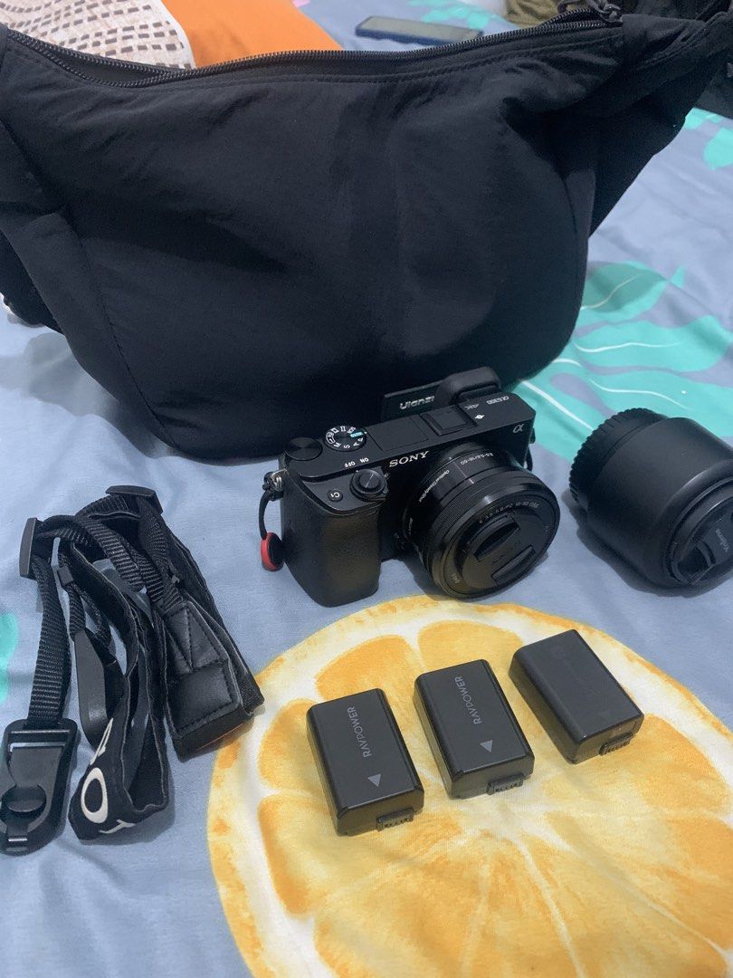 Sony A6300 (Category: Cameras) located in Muntinlupa City. Submitted by joeyyy_101 (Listing ID 1454608173, Image 1). Description: Selling as pack ✅ Ulanzi Bag ✅ Revpower battery 2x , Charger & Orig Battery ✅ Hand strap & Orig strap ✅ 64GB SD card ✅ YONGNUO 50mm F1.8 + Box ✅ Sony E PZ 16-50mm f/3.5-5.6 OSS (SELP1650) ✅ Sony A6300 body + Box ✅ Tripod with case pm if interested.