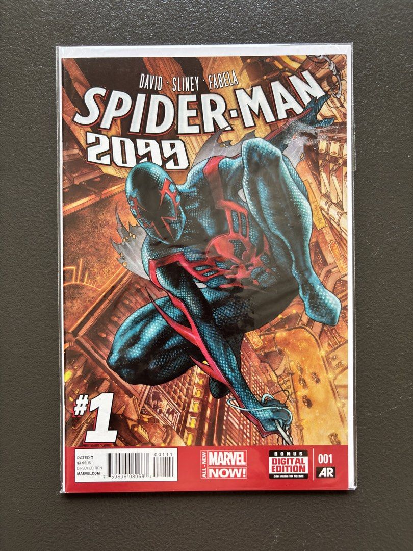 Spider-Man 2099 #1 (2014) (Category: Comics & Manga) located in Naga. Submitted by dearyesteryear (Listing ID 1454640566, Image 2). Description: FOR SALE: Spider-Man 2099 #1 (2014) Message me if you’re looking for specific titles or have a reasonable offer. I’d be happy to help. CLEAN, collector-owned copy. Bagged & boarded since acquisition. The premiere issue of the 2014 Spider-Man 2099 series, bringing Miguel O’Hara back in an all-new ongoing 
