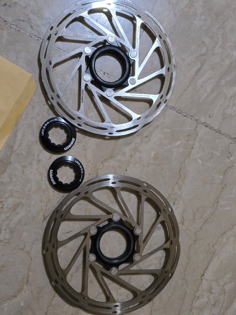 SRAM Centerline Rotors not shimano (Category: Bicycles) located in Manila. Submitted by dealsdepot (Listing ID 1454634301, Image 1). Description: Selling a pair of SRAM Centerline disc brake rotors. Both are 160mm. Includes two SRAM lockrings. These are the Centerline model. Great for upgrading your bike's braking system. Rotors are in good shape.Items are in Cainta.