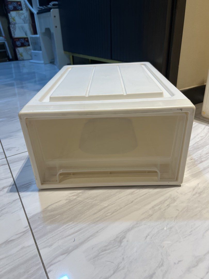 Stackable Storage Drawers (Category: Storage Boxes & Baskets) located in Singapore. Submitted by jus.for.sale (Listing ID 1454603827, Image 2). Description: have 6 of them in total some may look older than the rest, u can pick and choose from whatever i have remaining $8 each.