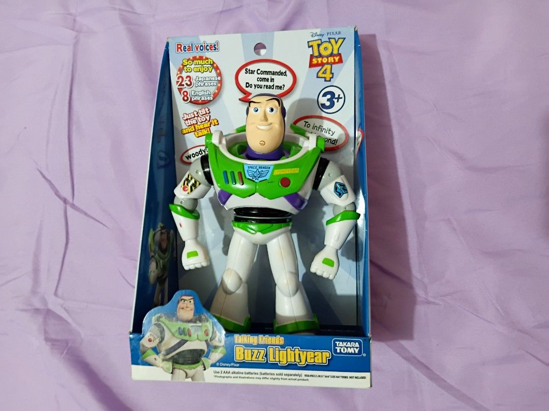 Toy Story 4 Talking Buzz Lightyear & Forky Figures (Category: Figurines & Statues) located in Makati City. Submitted by powderkeg14 (Listing ID 1454596345, Image 2). Description: - Talking Buzz Lightyear figure by Takara Tomy - Features 23 phrases and 8 sound effects - Includes Forky figure, also by Takara Tomy - Ideal collectible for any Toy Story enthusiast - Get both iconic characters together!.
