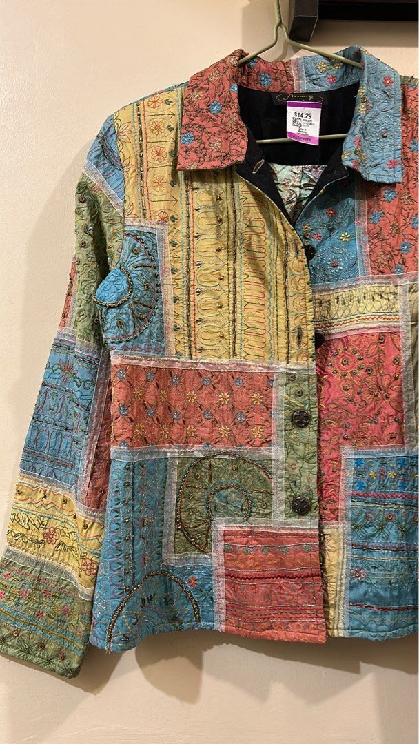vintage patchwork jacket (Category: Coats, Jackets and Outerwear) located in Cavite. Submitted by mr.gb4h (Listing ID 1454746951, Image 2). Description: vintage patchwork jacket 20.5x25.