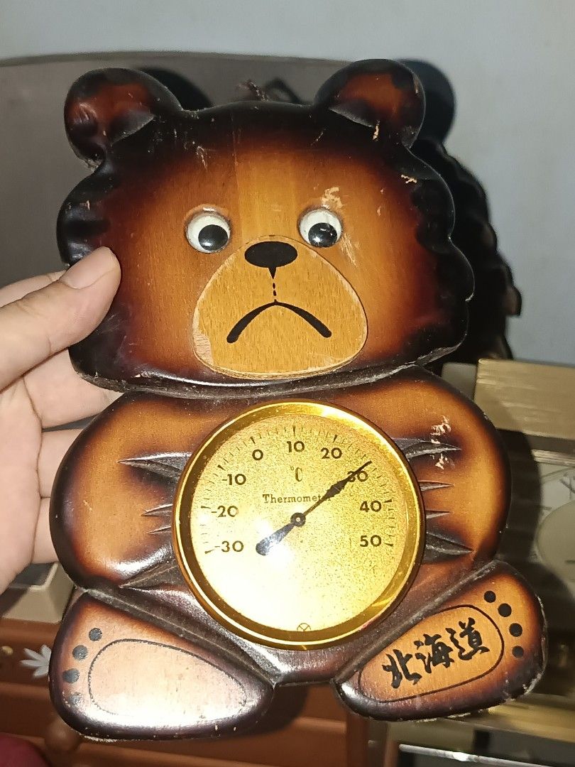 Wooden Decorative Bear Thermometer (Category: Clocks) located in Cebu City. Submitted by turuuru8992423 (Listing ID 1454644774, Image 2). Description: Wooden Decorative Bear Thermometer Condition: Used - Good: working.
