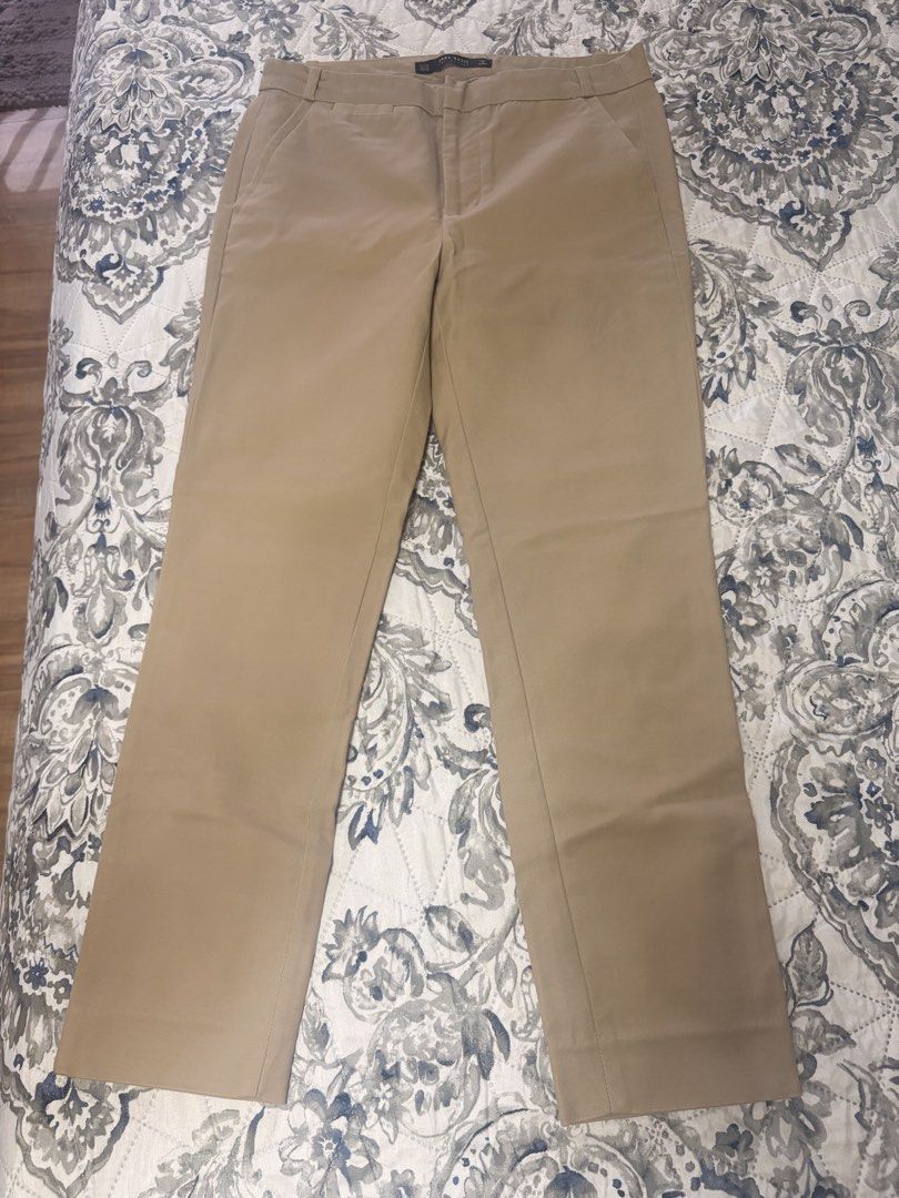 Zara Basic Collection Beige Chinos Pants, Men's Fashion, Bottoms ...
