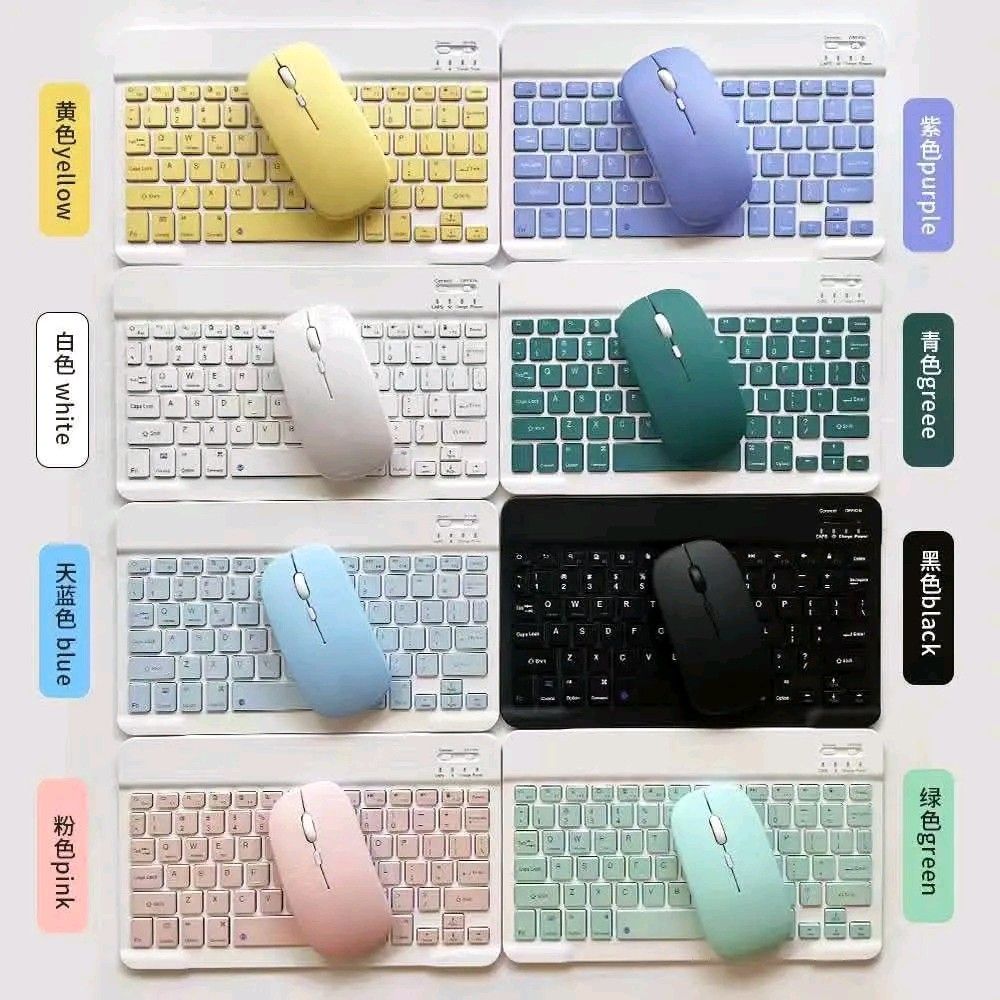 10inches Bluetooth keyboard mouse (Category: Computer Keyboard) located in Manila. Submitted by marvieobordo (Listing ID 1458902150, Image 1). Description: 10inches Bluetooth keyboard mouse set keyboard (rechargeable) mouse (battery) high quality.