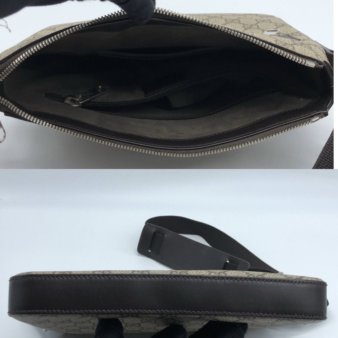 267008439 GUCCI BAG GG PATTERN SHOULDER BAG 406410 (Category: Luxury Bags & Wallets) located in Taguig. Submitted by ecoring.ph (Listing ID 1458977224, Image 3). Description: ◆CONDITION: B+ ◆DESCRIPTIONS: (Other defects/info:) OUTER: The body of the bag has minimal scratches, scuffs, and areas of peeling. The bottom base of the bag is also scratched, scuffed, has press marks, and shows signs of use. The leather lining and tabs of the bag are slig