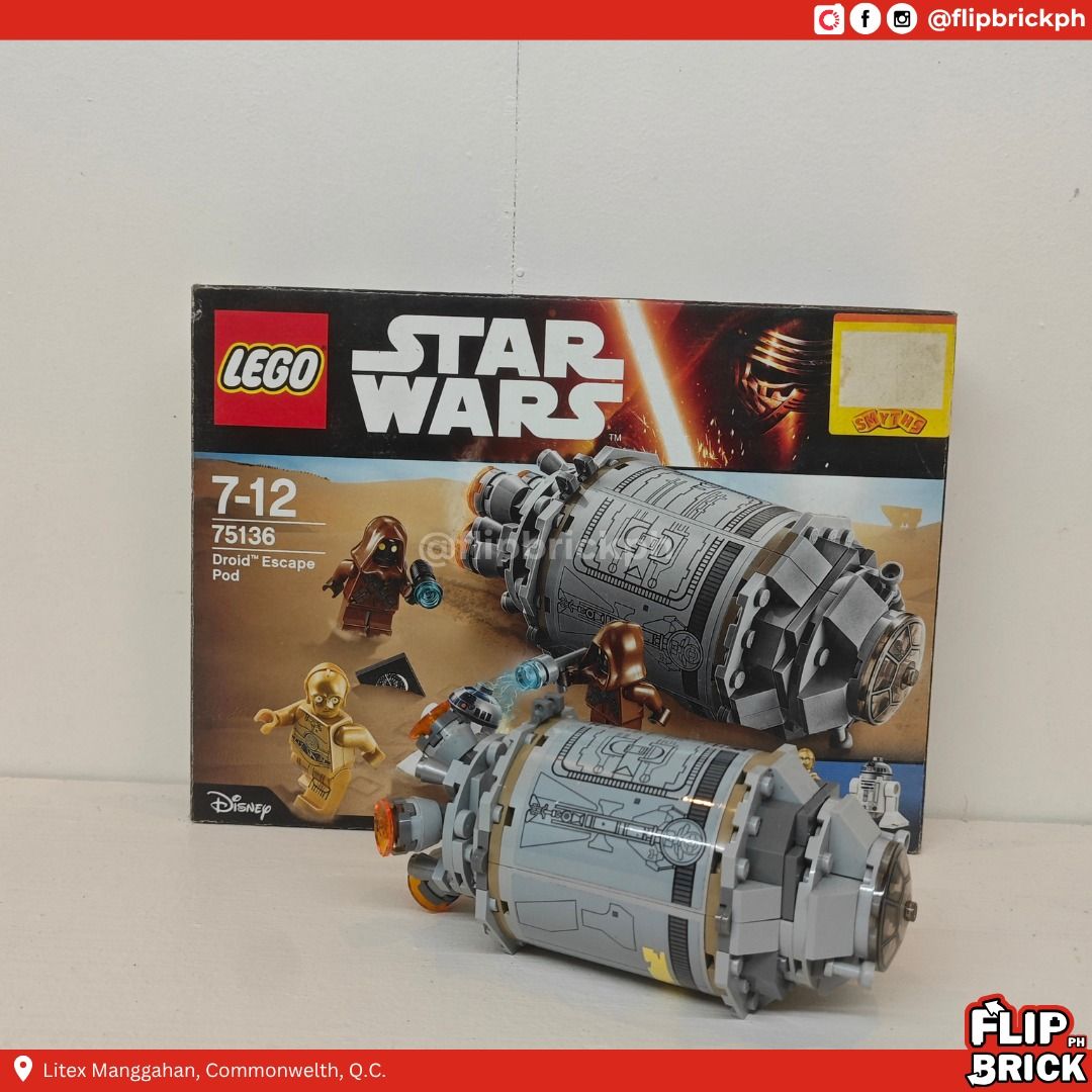 75136 LEGO Star Wars Droid Escape Pod (Category: Lego & Building Sets) located in Quezon City. Submitted by flip_brick_ph (Listing ID 1458932121, Image 1). Description: 75136 LEGO Star Wars Droid Escape Pod 💰 Price: ₱900 ✅ WYSIWYG (What you see is what you get) ✅ Authentic LEGO 📌 No minifigures and instructions 📍 Location: Quezon City 📦 Shipping available 💬 DM for inquiries / actual photos First to confirm gets priority.