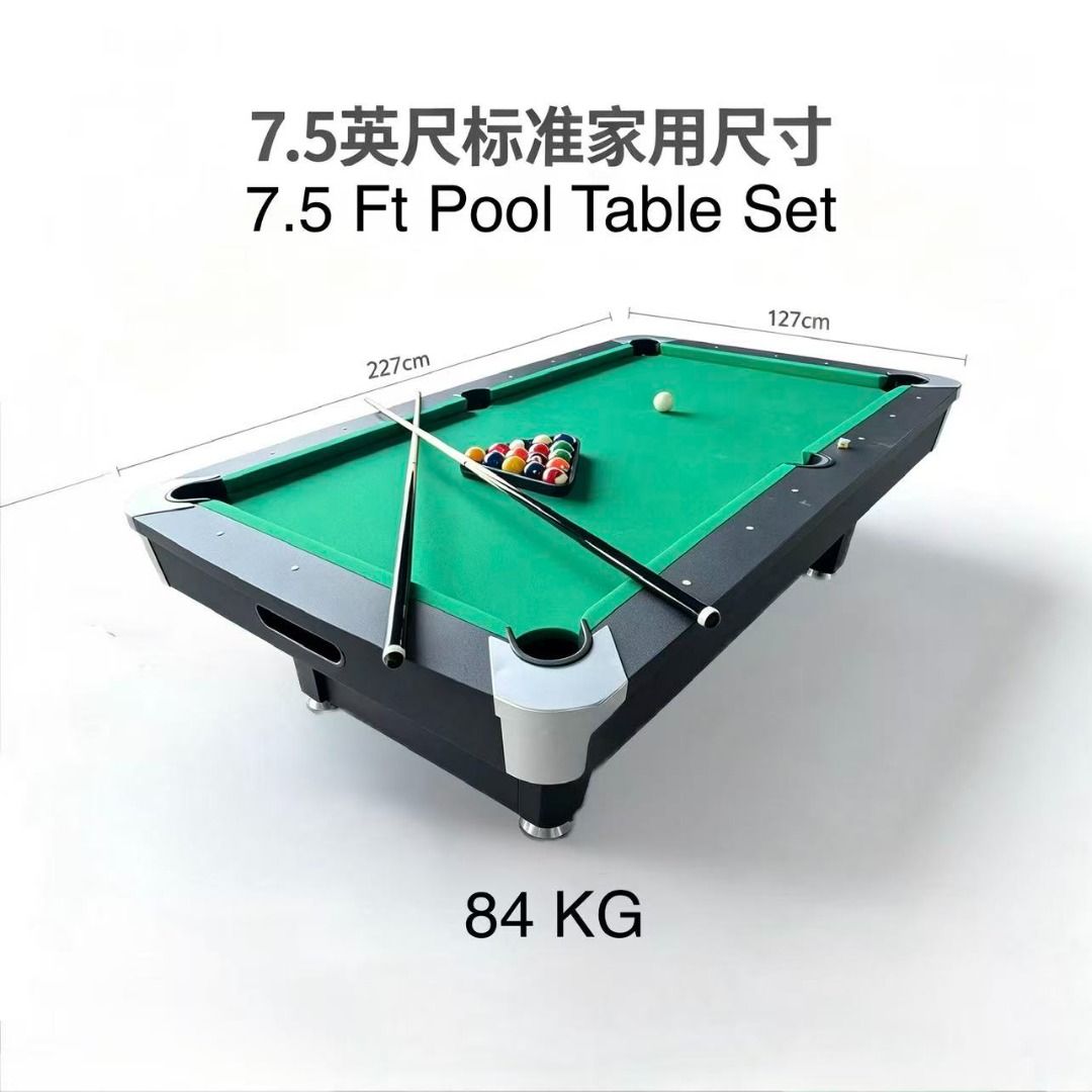 7FT Pool Table (Category: Billiards & Bowling) located in Singapore. Submitted by kensggls (Listing ID 1458934530, Image 2). Description: 🔥 Brand‑New 7‑FT Pool Table for Sale! 🔥 Perfect for your home game room, recreation space or office lounge. This is an abandoned shipment item – 100% brand‑new, unused, in original condition and box. Clearing at small price just to recover shipping expenses, no extra markup! ✅ Size: 7ft standard pool table ✅ 