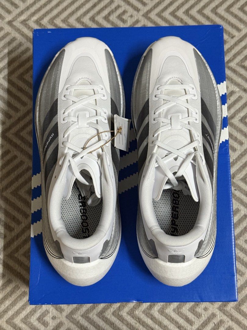 Adidas Hyperboost EPHR LT White Black 9.5/10.5 US (Category: Sneakers) located in Quezon City. Submitted by justthinkingg (Listing ID 1459023314, Image 2). Description: For sale - Adidas Hyperboost Euphoria LT ‘Black White Silver Metallic’ BRAND NEW, BELOW SRP‼️ Onhand - 7k each Size 9.5US (Fits big, good for 10-10.5US) Size 10.5US (Fits big, good for 11-11.5US) Buyer shoulders delivery fee Location: Sta Mesa, QC Complete with box and receipt Fol
