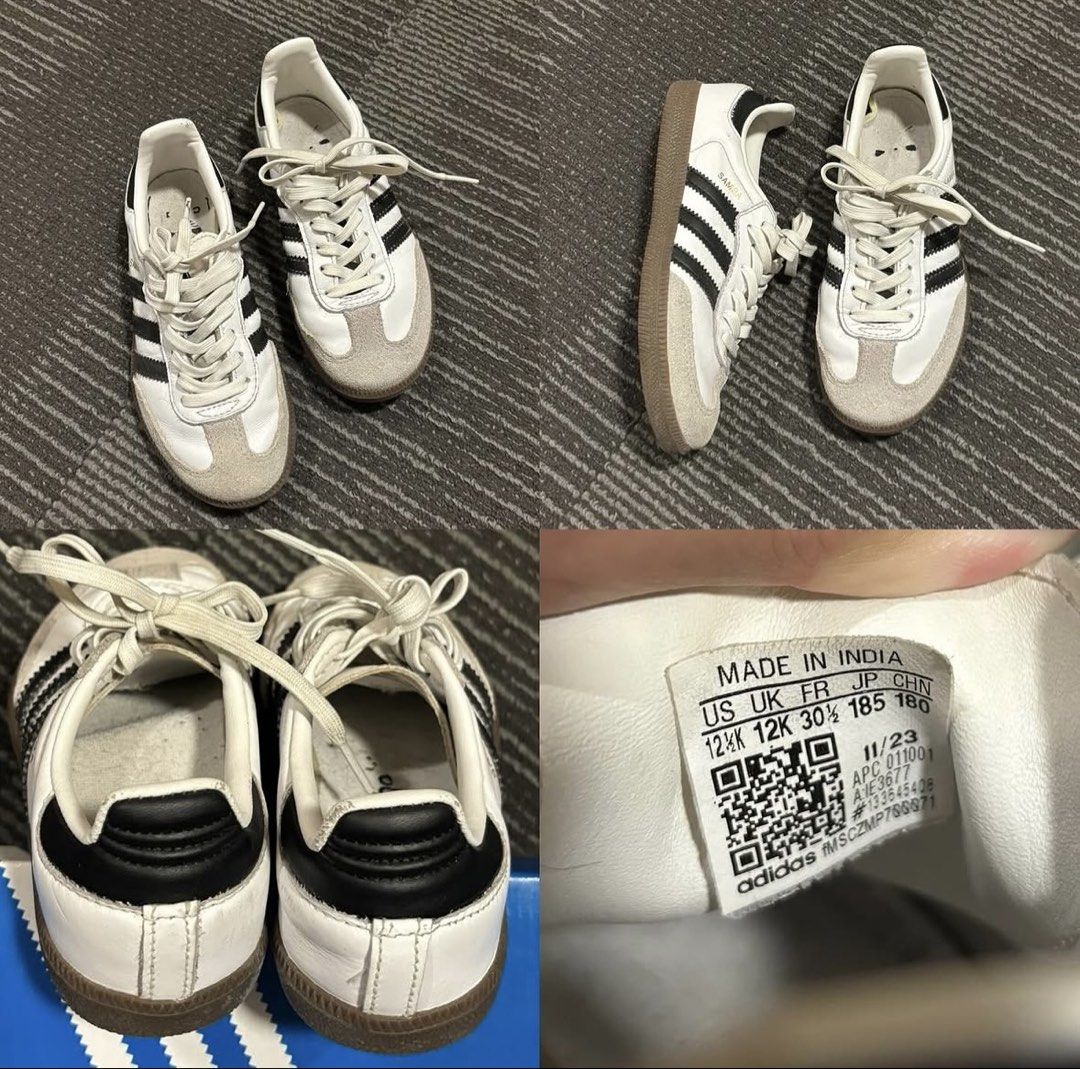 Adidas Samba OG - US12.5 (18.5cm) (Category: Babies & Kids Fashion) located in Quezon City. Submitted by dearbento.boutique (Listing ID 1459084019, Image 1). Description: Adidas Samba OG - US12.5 (18.5cm) items are payment first via Maribank.