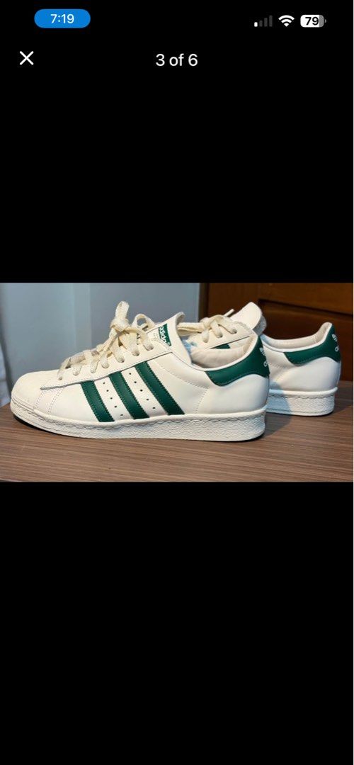 Adidas Superstar 82 (Category: Sneakers) located in Manila. Submitted by greaseemup (Listing ID 1459085250, Image 3). Description: Pristine condition Rfs: Not my size Adidas originals GW6011 Superstar 82 (pristine condtion) clowhi/drkgrn/owhite US9-UK8.5-42.5-27cm Repriced: 5.200k #notukay .