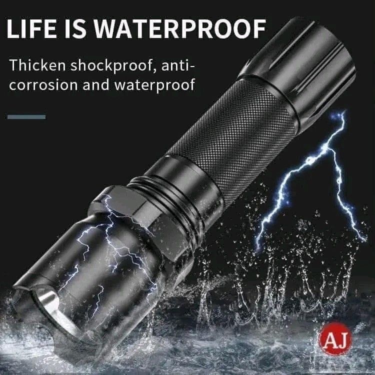 AJ Glare Flashlight Super Bright With Shock Function Small Portable (Category: Lighting) located in Manila. Submitted by marvieobordo (Listing ID 1458901585, Image 2). Description: - Super bright beam - Small and portable design - Built-in shock function - Thickened shockproof, anti-corrosion, and waterproof construction - Made from durable aluminum alloy - High-light chip with cooling tower for efficient performance - Comes with charger and pouc
