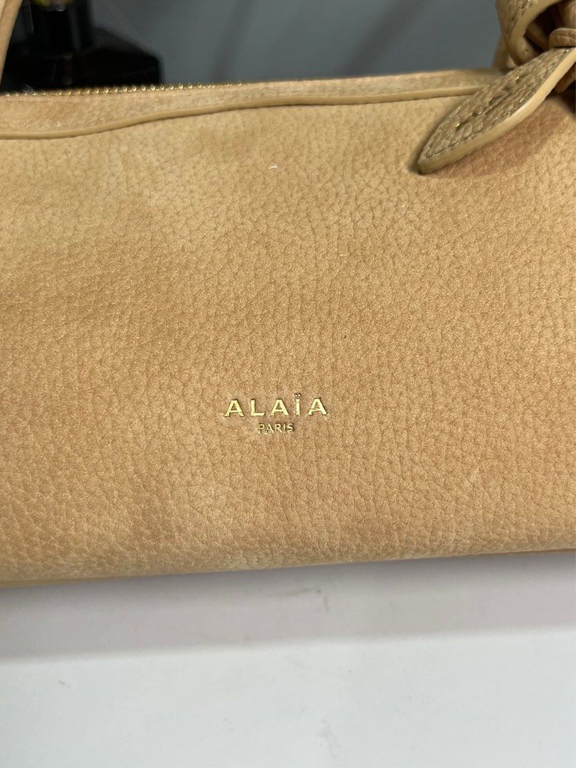 Alaia Le Teckel Nubuck Shoulder Bag (Category: Luxury Bags & Wallets) located in Binan City. Submitted by ladylacy24 (Listing ID 1458979060, Image 3). Description: Alaia Le Teckel suede / nubuck in Desert well loved pm for details.