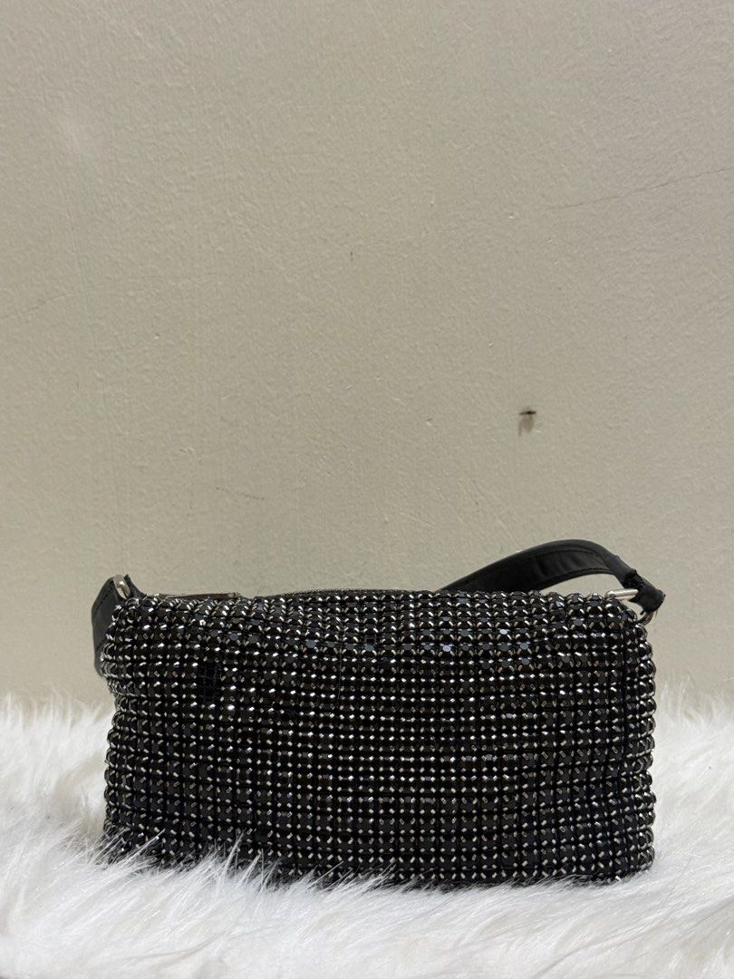 Alexander Wang Heiress Rhinestone / Beaded Shoulder Bag (Category: Shoulder Bags) located in Quezon City. Submitted by clazzystudio (Listing ID 1458996575, Image 3). Description: Selling this glamorous Alexander Wang Heiress shoulder bag encrusted with shimmering black rhinestones/beads and black leather trim. Features a single top shoulder strap, secure top zip closure, and a compact yet head-turning design perfect for evening outs, events, or a