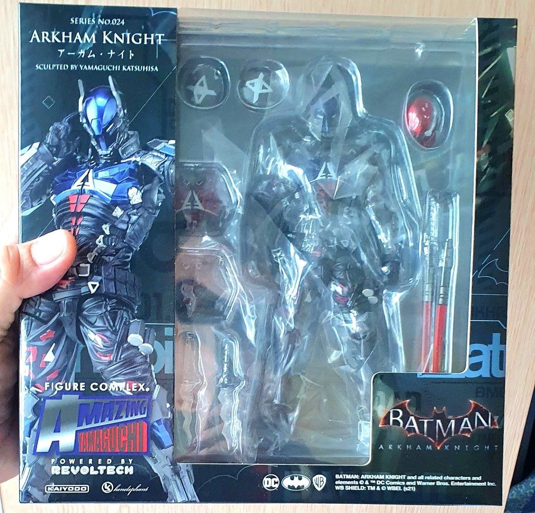 Amazing Yamaguchi Arkham Knight Revoltech Action Figure (Category: Figurines & Statues) located in Cainta. Submitted by origeetostore (Listing ID 1458905305, Image 1). Description: - Amazing Yamaguchi Arkham Knight Action Figure - Series No. 024 - Sculpted by Yamaguchi Katsuhisa - Inspired by the Batman: Arkham Knight game - Comes with interchangeable parts for customization - A must-have for any Batman enthusiast Original Revoltech Arkham Knight