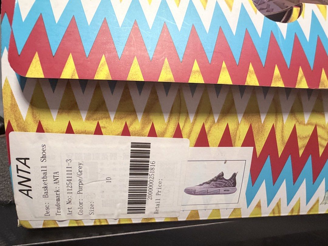 Anta Kai 2 Mentality (Category: Sneakers) located in Pateros City. Submitted by funkytimer (Listing ID 1459021032, Image 3). Description: Kai 2 Mentality Authentic/Legit Size 10 With OG box and Paper Inserts Used Twice (good as new) 3300 Firm price Taguig area.
