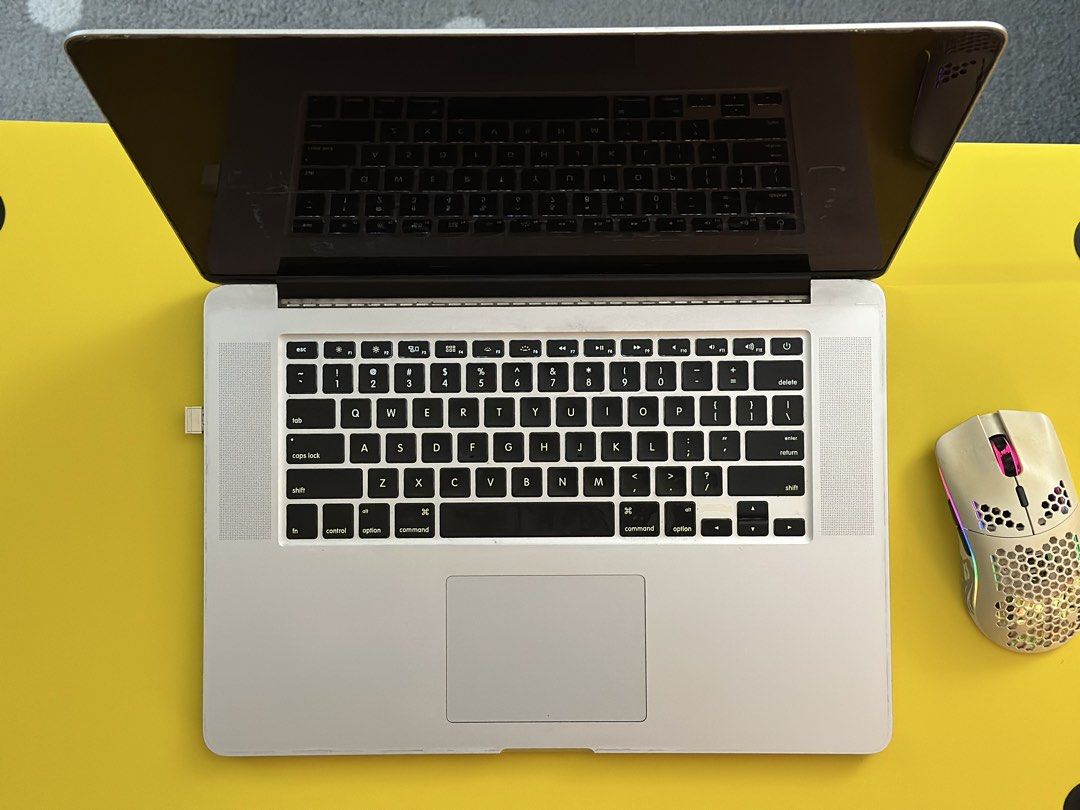 Apple MacBook Pro Retina 15inch Mid 2012 (Category: Laptops & Notebooks) located in Quezon. Submitted by capt.mp (Listing ID 1459022569, Image 3). Description: Defects: Speaker mumbling sound Trackpad working but the mouse-click-trackpad working Signs of tears on the ruber gaurds. Comes with charger original Rest fully functioning all ports - MacBook Pro (Retina, Mid 2012) - macOS Catalina installed - Intel Core i7 Processor - 8 GB RAM - 256 GB S