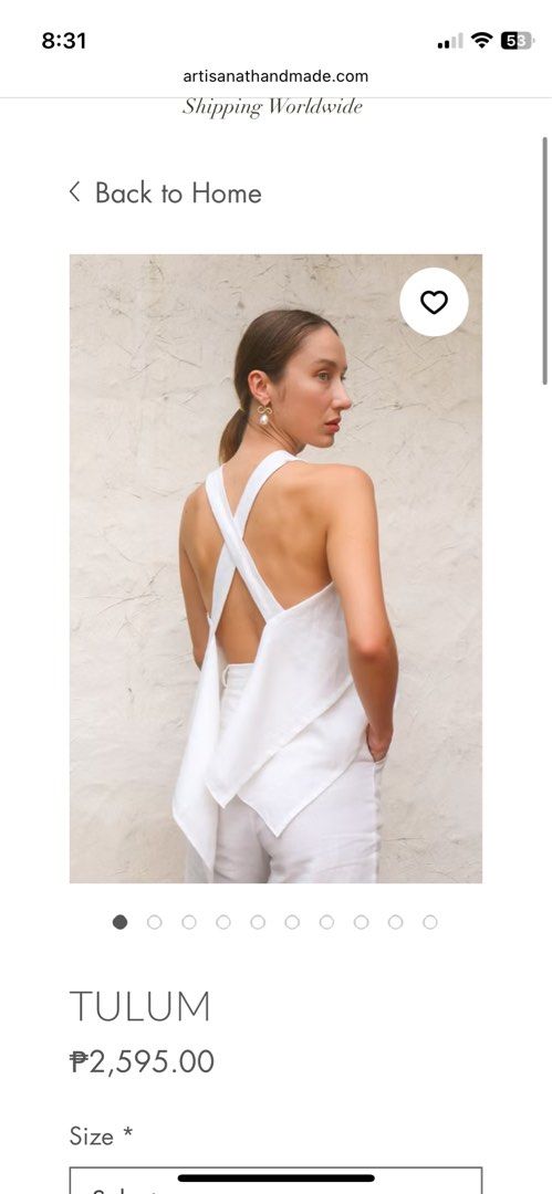 ARTISANAT White Tulum top XL (Category: Blouses) located in Makati City. Submitted by randombloggingstuff (Listing ID 1459007507, Image 2). Description: No low ballers. Im not going to sell this low since it's barely used. Size is XL. Im a size L in uniqlo ARTISANAT Tulum top bought this year lang sa pop up nila in rockwell 100% linen.