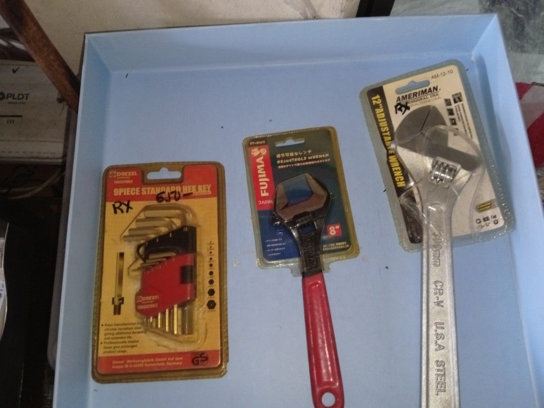 Assorted. Items hand tools (Category: Construction & Building Materials) located in Manila. Submitted by charles_merchandise (Listing ID 1458897903, Image 1). Description: assorted items. hand. tools pliers. 6". , 8". . 10" diagonal. pliers 6". 8". ,10" combination. pliers. 6". , 8". , 10" Adjustable. wrench. 8". , 10". , 12" Pm. Me. txt. and. call. cel. no. 09228027619 landline. no. 88066239.