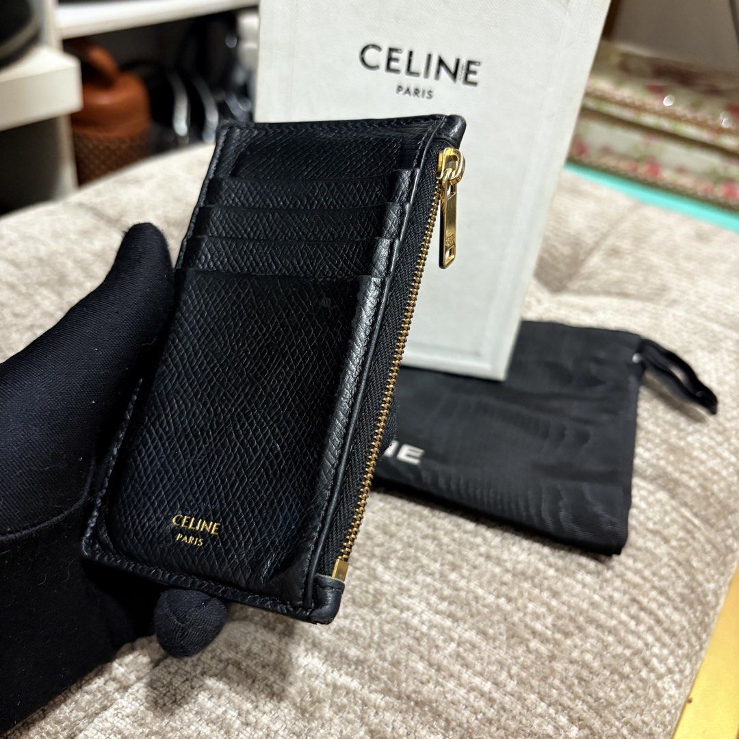 Authentic Celine Black Leather Card Holder Wallet (Category: Luxury Bags & Wallets) located in Binangonan. Submitted by makoleksyon (Listing ID 1458981218, Image 2). Description: Excellent condition Like new No flaws With box, paper bag and dust bag Size : 5 x 3 inches Bought in Japan 💯% Authentic Money back guarantee.