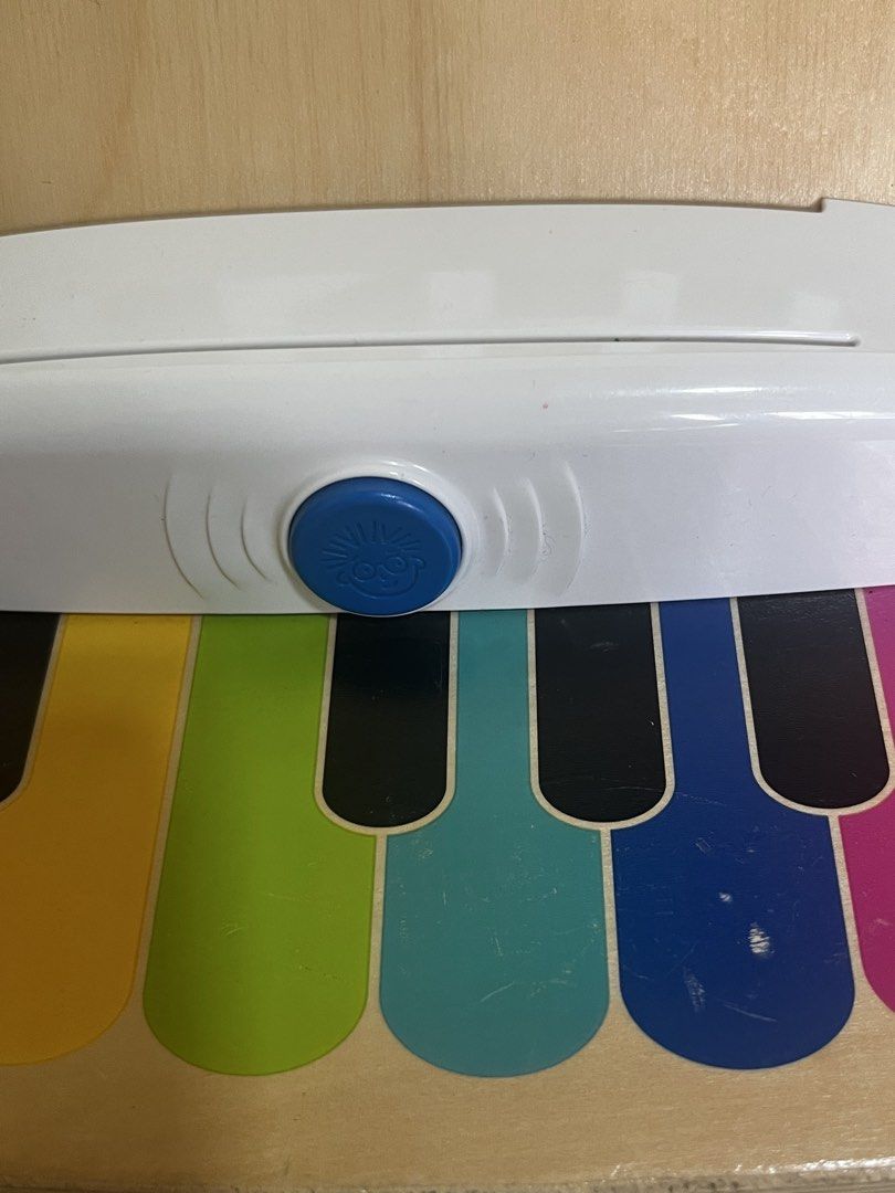 Baby Einstein and Hape Magic Touch Piano (Category: Infant Playtime) located in Angono. Submitted by elyenitty_ (Listing ID 1458925793, Image 3). Description: Key Features - Magic Touch Technology: The wooden keys respond to a light touch without needing traditional buttons or pressed keys. - Color-Coded Keys: Features bright, painted colors to help young children learn colors and match notes. - Sound Control: Includes power and volume buttons on