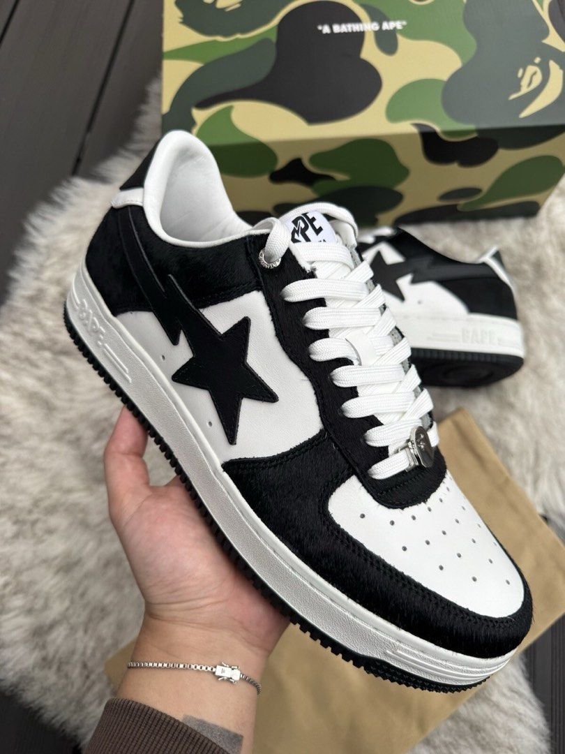 BAPESTAS BLACK & WHITE CALF HAIR (Category: Casual Shoes) located in Manila. Submitted by ksywn (Listing ID 1459059577, Image 1). Description: MENS 7 | WOMEN 8.5/9 BOUGHT IN JAPAN !! USED A FEW TIMES ONLY !! NEGOTIABLE rfs: doesnt match my clothes.