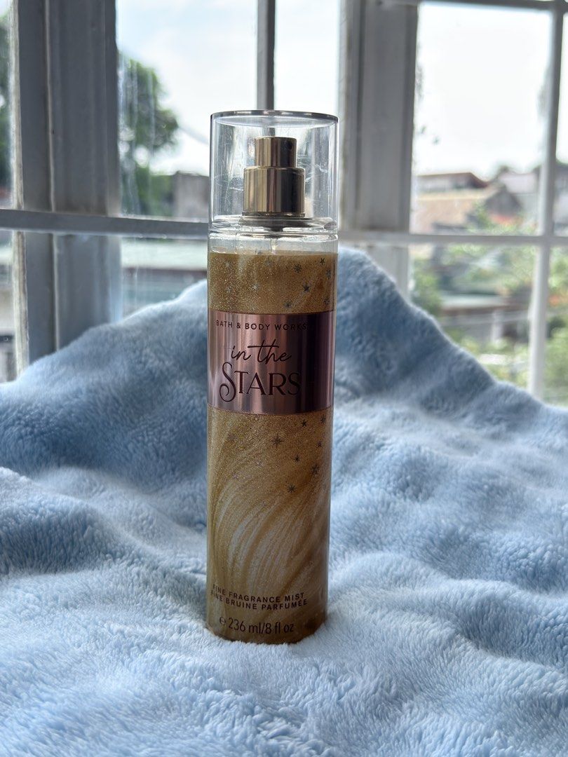 Bath & Body Works - In the Stars (Category: Fragrance & Deodorants) located in Las Pinas. Submitted by monicaspreloved (Listing ID 1458948028, Image 2). Description: Used max of 20 sprays only 97% full Last price posted already, this is good as new Ka level nung top part ng label ang laman RFS: No longer using it. Takaw tingin lang when I bought this 😅 MOP: Bank transfer only Shipping: J&T or Grab/Lalamove.