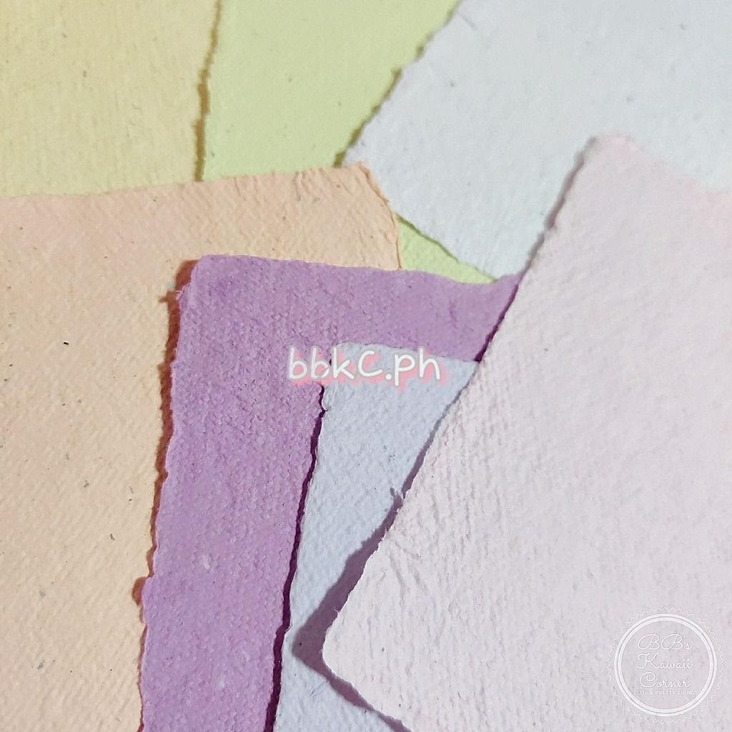 BBKC Handmade Recycled Paper - 4sheets Plain Color (Category: Craft Supplies & Tools) located in Mandaluyong City. Submitted by bbkc.ph (Listing ID 1458902698, Image 3). Description: 🌸 Handmade papers suitable for decorating, journaling, writing letters etc. 🌸 100% made out of recycled papers 🌸 Variations: Pink, FadedViolet, FadePink 🌸 Please note that paper thickness may vary and each paper is different from the others 🌸 Size: 3.75x3.75in a