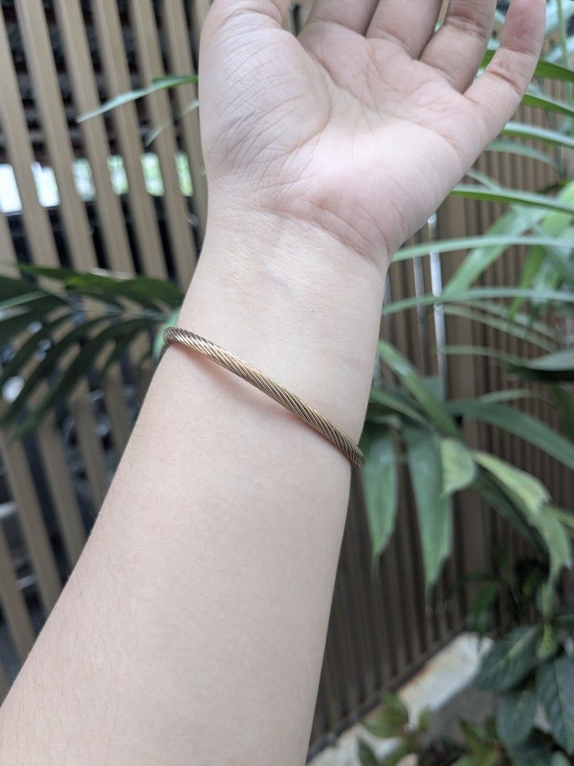 BKK Rose Gold Tone Bangle Bracelet (Category: Bracelets) located in Quezon City. Submitted by nnncorner (Listing ID 1459022883, Image 3). Description: BKK Rose Gold Tone Heart Bangle New with box Hypoallergenic Non tarnished Fits 15-20cm wrist only 690.
