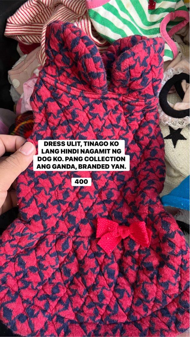 BRANDED PET CLOTHES (Category: Homes & Other Pet Accessories) located in Bayombong. Submitted by its.mariannemae (Listing ID 1459018841, Image 1). Description: Branded pet clothes for cats and dogs. Sizes and prices are already posted. .