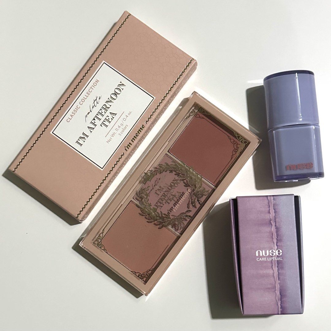[bundle] im meme blush palette + nuse care liptual liptint (Category: Makeup) located in Mandaluyong City. Submitted by annyeong07_ (Listing ID 1459015933, Image 1). Description: .