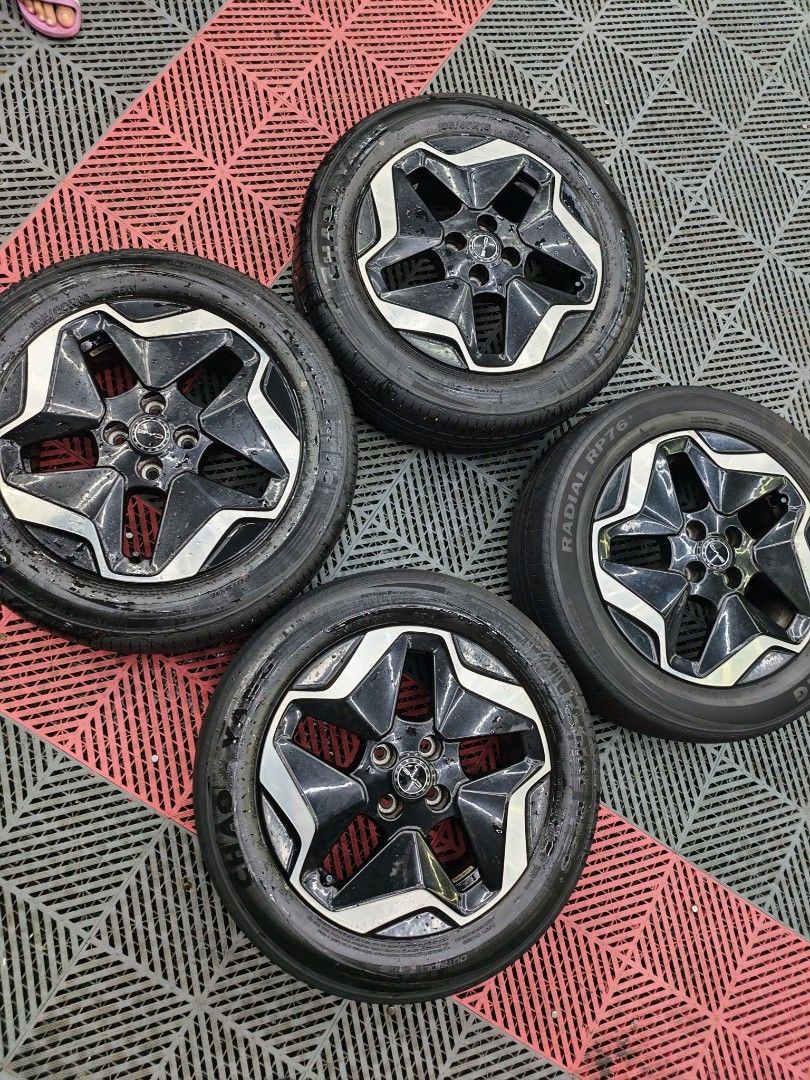 BYD Dolphin Rims (Category: Mags and Tires) located in Manila. Submitted by puttingbirdie (Listing ID 1458934381, Image 1). Description: 2023 BYD Dolphin Rims with Tires 4x100 R16 Minor scratches due to wear and tear but in good working condition Sold as set. If per piece, 4k each. Can be picked up at Robinsons Magnolia No to swap / trade, for sale only SMS / Call 0919 4349151 for faster transaction.