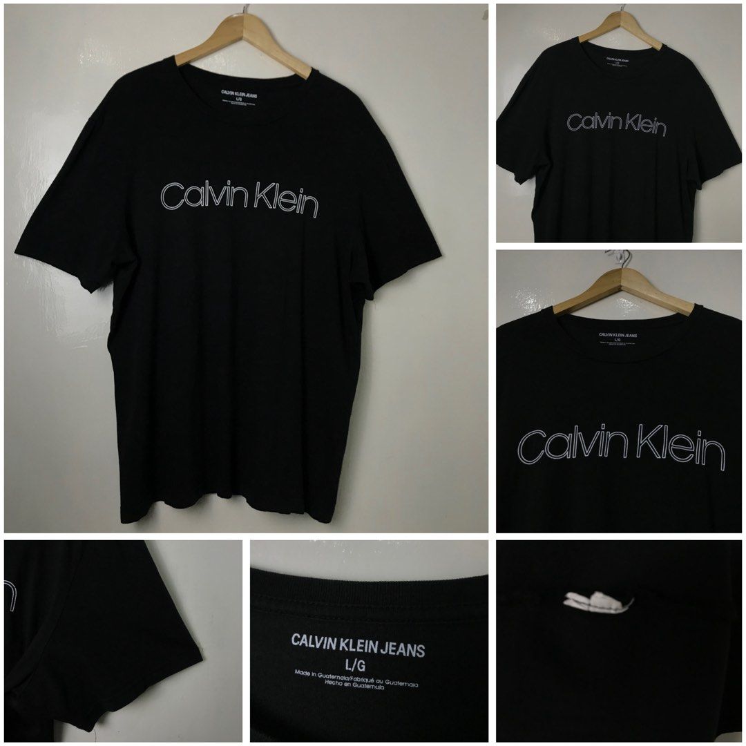 Calvin Klein (Category: Tshirts & Polo Shirts ) located in Quezon City. Submitted by npdthrift25 (Listing ID 1459073687, Image 1). Description: Calvin Klein Good Condition Color rate: 9.5/10 hairline Dimension W 22 L 29 Size: XL 700.