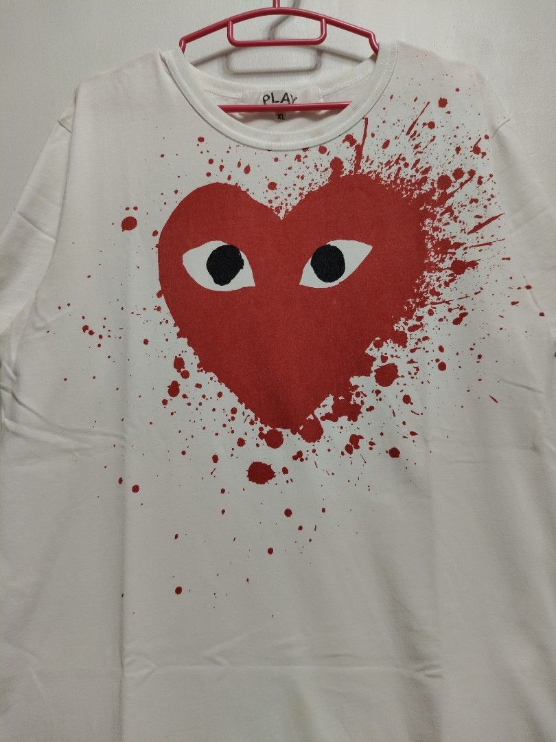 CDG Play Shirt (Category: Tshirts & Polo Shirts ) located in Makati City. Submitted by mugen.archive (Listing ID 1459041082, Image 2). Description: Authentic size XL issue Lints on Print, slight fade color on print Just scroll my wall for my curated items. Follow also my page on Fb. Mugen Archive. Thank you.