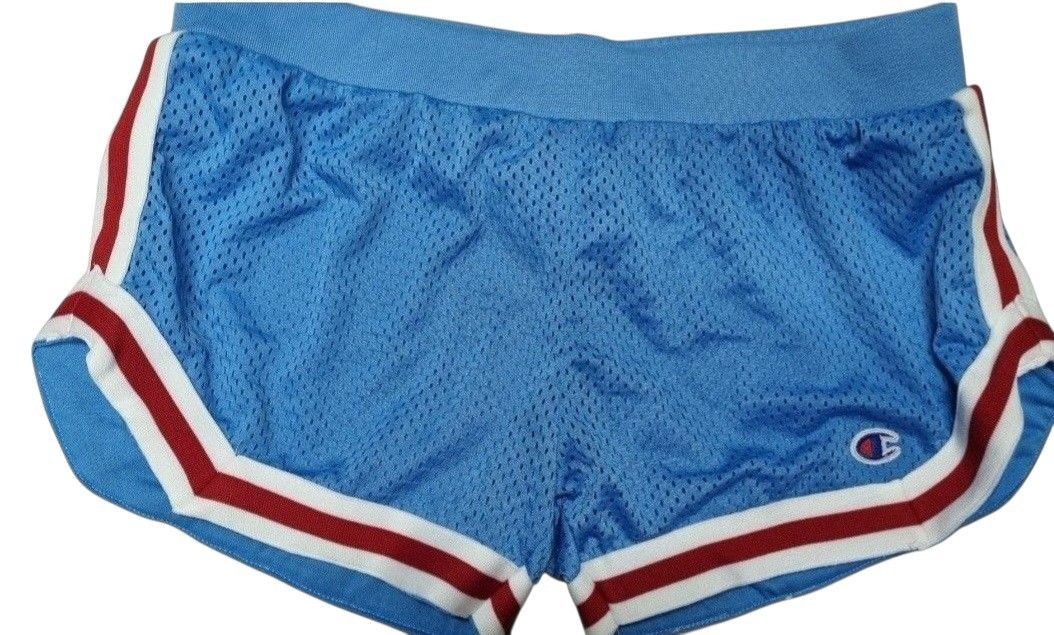 Champion Authentic Mesh Shorts Blue Red White Size M (Category: Shorts) located in Quezon City. Submitted by kcobs (Listing ID 1458986935, Image 1). Description: - Authentic Champion Mesh Shorts - Color: Blue with Red and White Trim - Size: Medium - Origin: Made in Egypt - Ideal for sports and casual wear - perfect for running /jjogging or for workout.