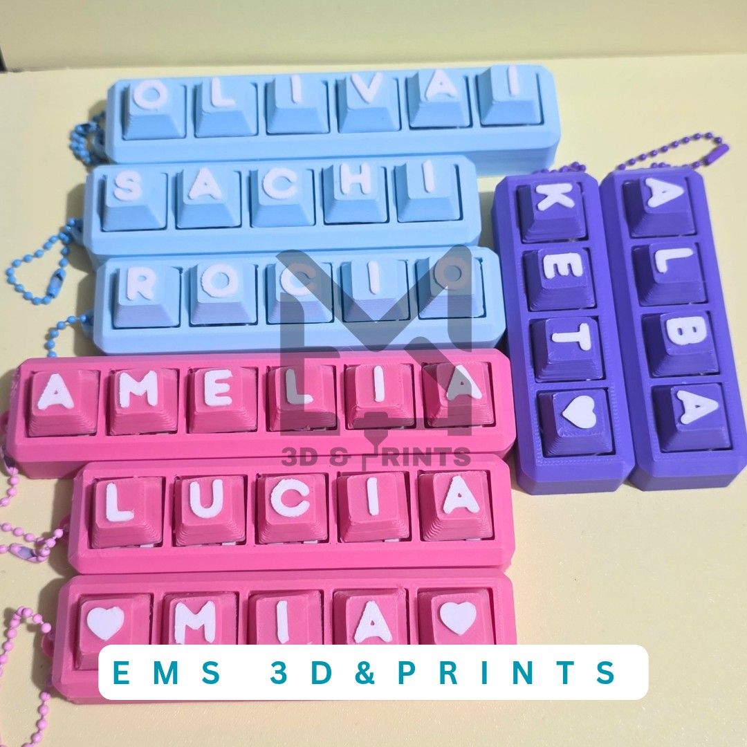 Clicker Fidget Names (Category: Handmade Craft) located in Taytay. Submitted by annlicious (Listing ID 1459040958, Image 2). Description: - Personalized letter keychains, made to order. - Choose your own letters and colors. - Ideal for decorating bags, keys, or as a thoughtful gift. - Each letter is a separate piece to form any word or name. - Option to include a keychain loop or have individual letters. - Crafted from durable 3D printed material