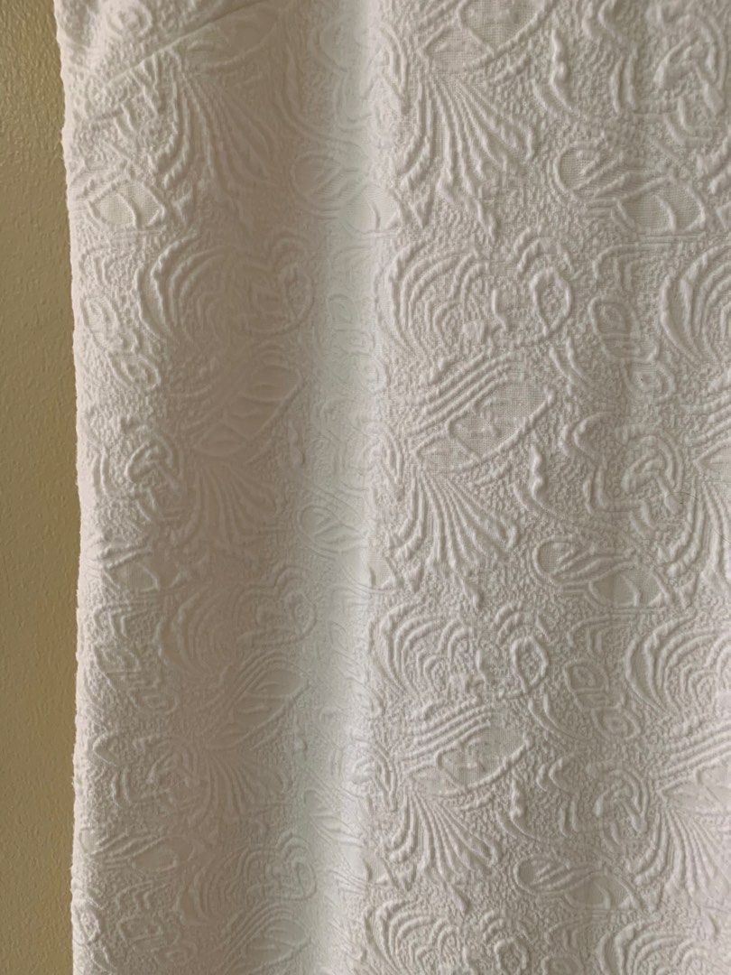 Cream Shift Dress (Category: Dresses) located in Marikina City. Submitted by projectsparkjoy (Listing ID 1458933177, Image 3). Description: Cotton On Shift Dress Color: Cream Embossed pattern Size: XXS on tag but fits Small Used once .