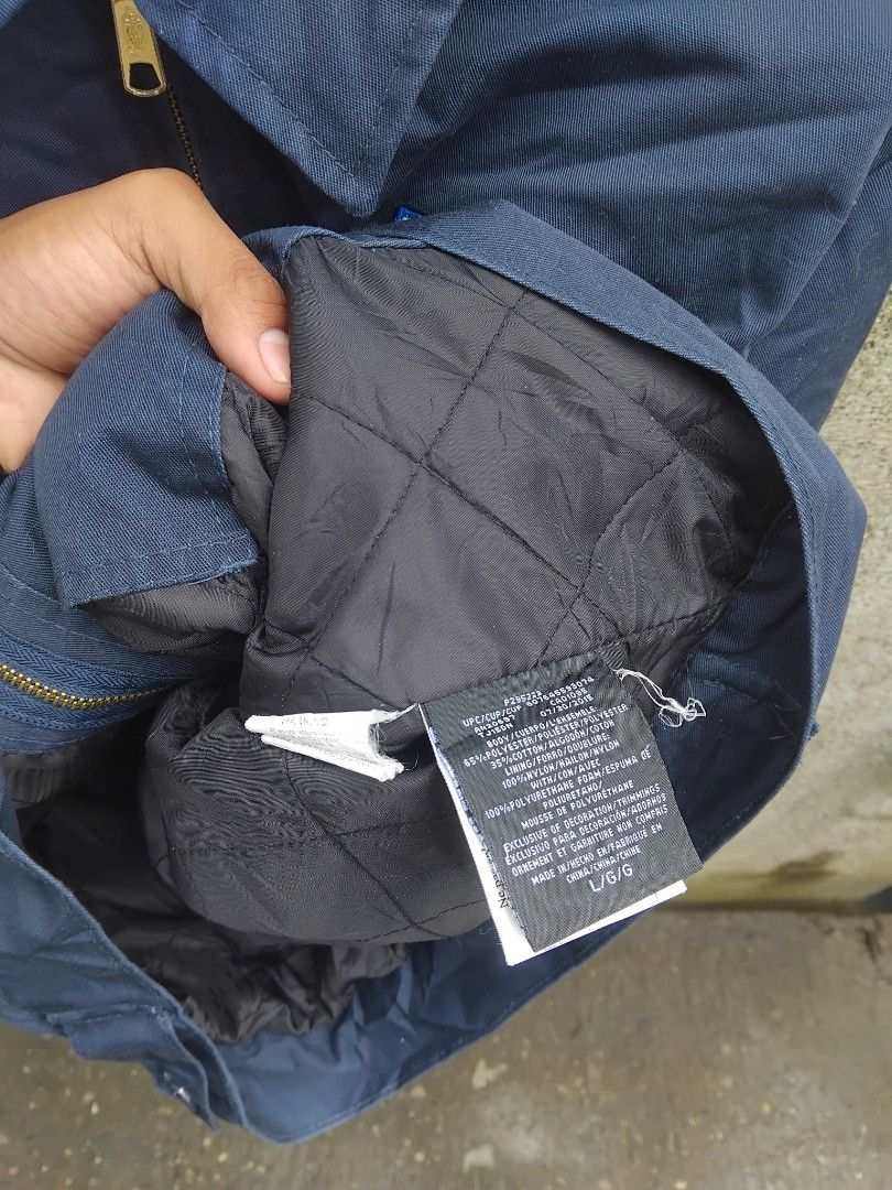 Dickies Drylux Work Jacket Navy Blue (Category: Coats, Jackets and Outerwear) located in Manila. Submitted by oddowl_6a05b4 (Listing ID 1458993563, Image 3). Description: - Navy blue Dickies work jacket - Quilted lining for extra warmth - Drylux patch on chest - Small Dickies logo on sleeve - Zipper closure - Ideal for work or casual outfits.