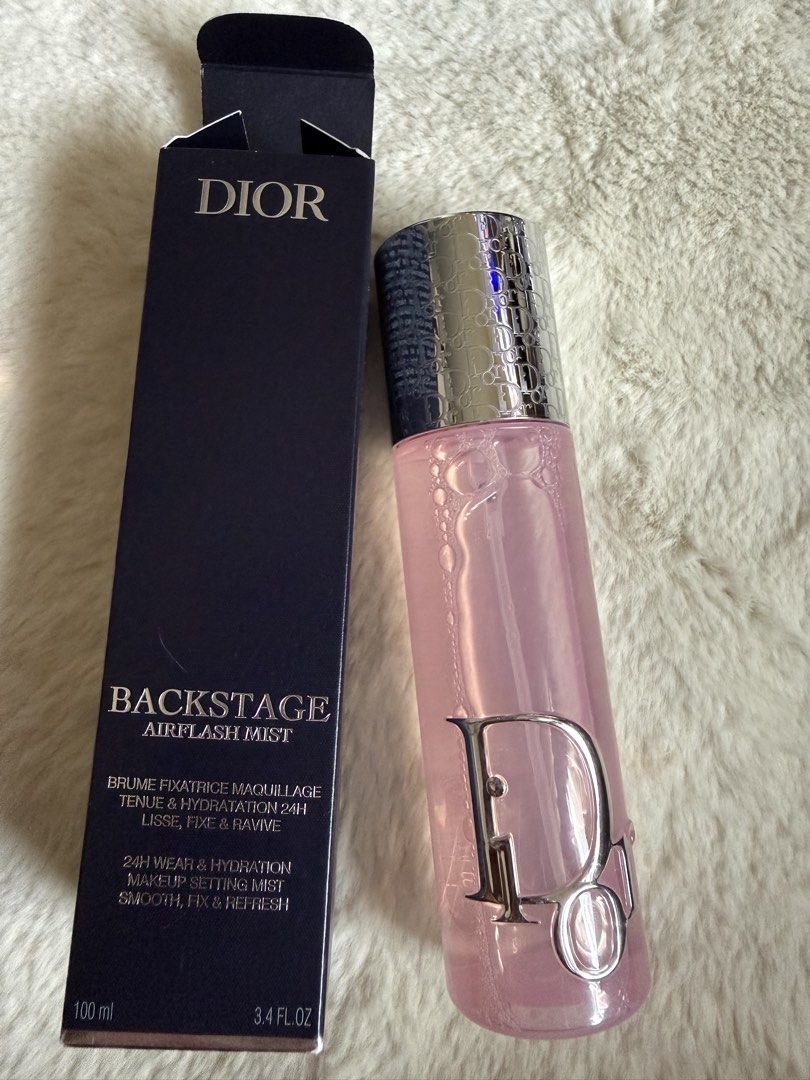 Dior Backstage Airflash Mist 100ml (Category: Makeup) located in Makati City. Submitted by beautieanne (Listing ID 1459000838, Image 1). Description: - Dior Backstage Airflash Mist - 100ml bottle - Makeup setting mist - Provides 24-hour wear - Hydrates skin - Smoothes and fixes makeup - Refreshes your look throughout the day.