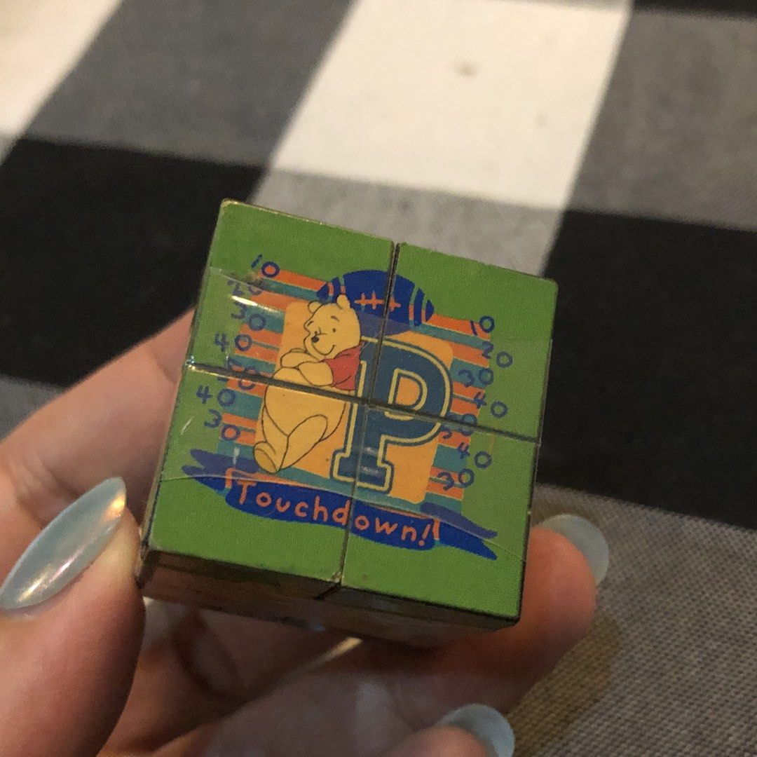 DISNEY WINNIE THE POOH RUBICS CUBE MINI KEYCHAIN (Category: Character Goods) located in Quezon City. Submitted by kitsune.treasures (Listing ID 1459004697, Image 1). Description: *First to pay policy! *1 day reservation only. Failure to pay on time, auto cancel. 📍Quezon City * MOD: J&T | Lalamove * MOP: GCASH | BPI 📦ON HAND AND READY TO SHIP! CONDITION: WHAT YOU SEE IS WHAT YOU GET. Dimensions: Kindly check the photos for the actual measurement
