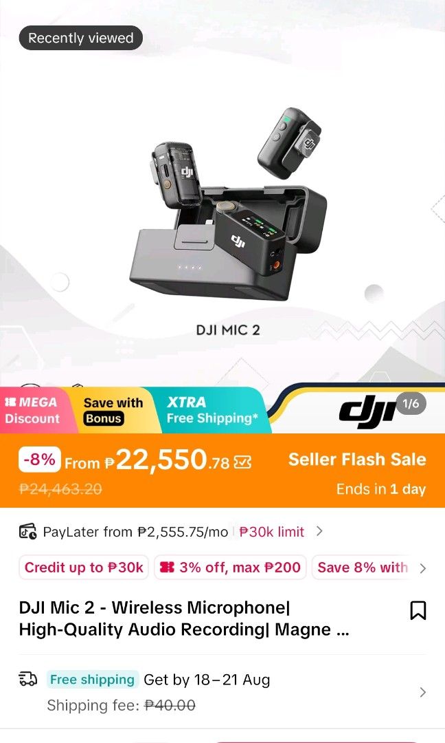 DJI MIC 2 (Category: Microphones) located in Manila. Submitted by wildtree.baa09b (Listing ID 1459038107, Image 2). Description: DJI MIC2 Price 15k Details. Key Features: Dual-Channel Recording: Capture audio from two sources simultaneously. Intelligent Noise Cancellation: Reduces unwanted background noise for clearer sound. 32-Bit Float Internal Recording: Provides a wide dynamic range, allowing for greater detail and flexibility in audio post-p