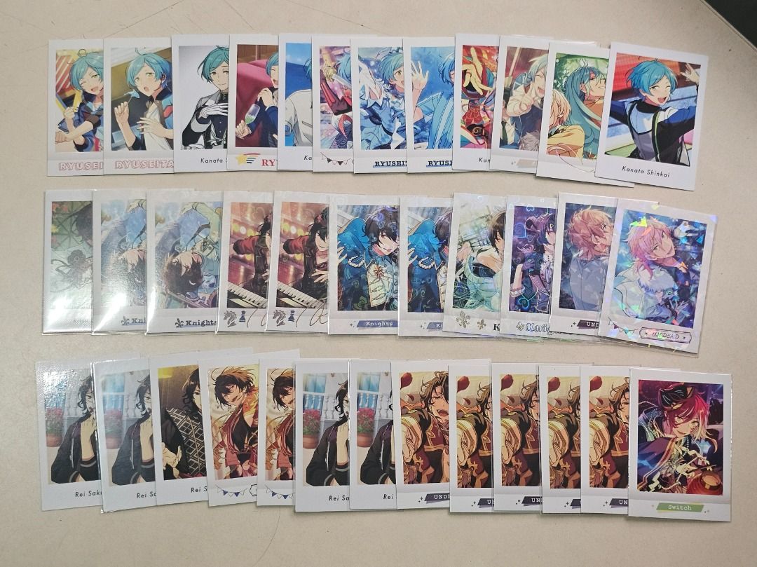 Ensemble Stars - Random Pashas (Category: Raw Singles) located in Pasig City. Submitted by fun4re (Listing ID 1458986173, Image 2). Description: 1-10pcs: 30php each 10+ pcs: 25php each [DM FOR AVAILABILITY‼️] - ❌️ Sensitive Buyers - You can DM for more pictures / to check conditions - Location: Pasig City, NCR - MOP: Gcash - Delivery Options: Lalamove, Flash, J&T.