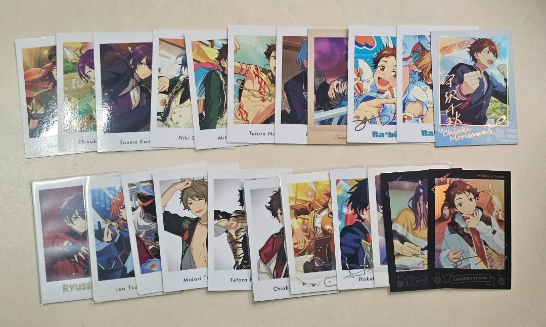 Ensemble Stars - Random Pashas (Category: Raw Singles) located in Pasig City. Submitted by fun4re (Listing ID 1458986173, Image 3). Description: 1-10pcs: 30php each 10+ pcs: 25php each [DM FOR AVAILABILITY‼️] - ❌️ Sensitive Buyers - You can DM for more pictures / to check conditions - Location: Pasig City, NCR - MOP: Gcash - Delivery Options: Lalamove, Flash, J&T.
