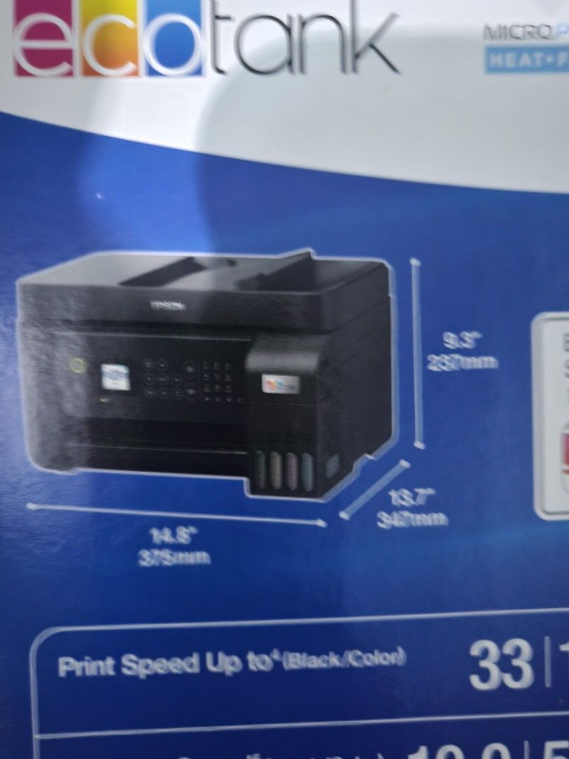 Epson L5290 for Sale with Box (Category: Printers, Scanners & Copiers) located in Mandaluyong City. Submitted by cess_badinas (Listing ID 1458992682, Image 3). Description: .
