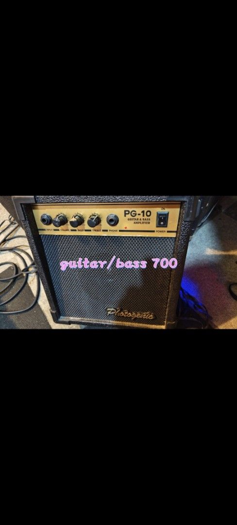 Fernandes PG-10 Guitar Bass Amplifier (Category: Musical Instruments) located in Pasig City. Submitted by tupriomichaeljohn (Listing ID 1458925186, Image 1). Description: Fernandes PG-10 guitar and bass amplifier. Has volume, gain, bass, middle, and treble controls. Also includes a headphone jack. Good for practice or small gigs. Tested and working. nsa pic prices pasig.