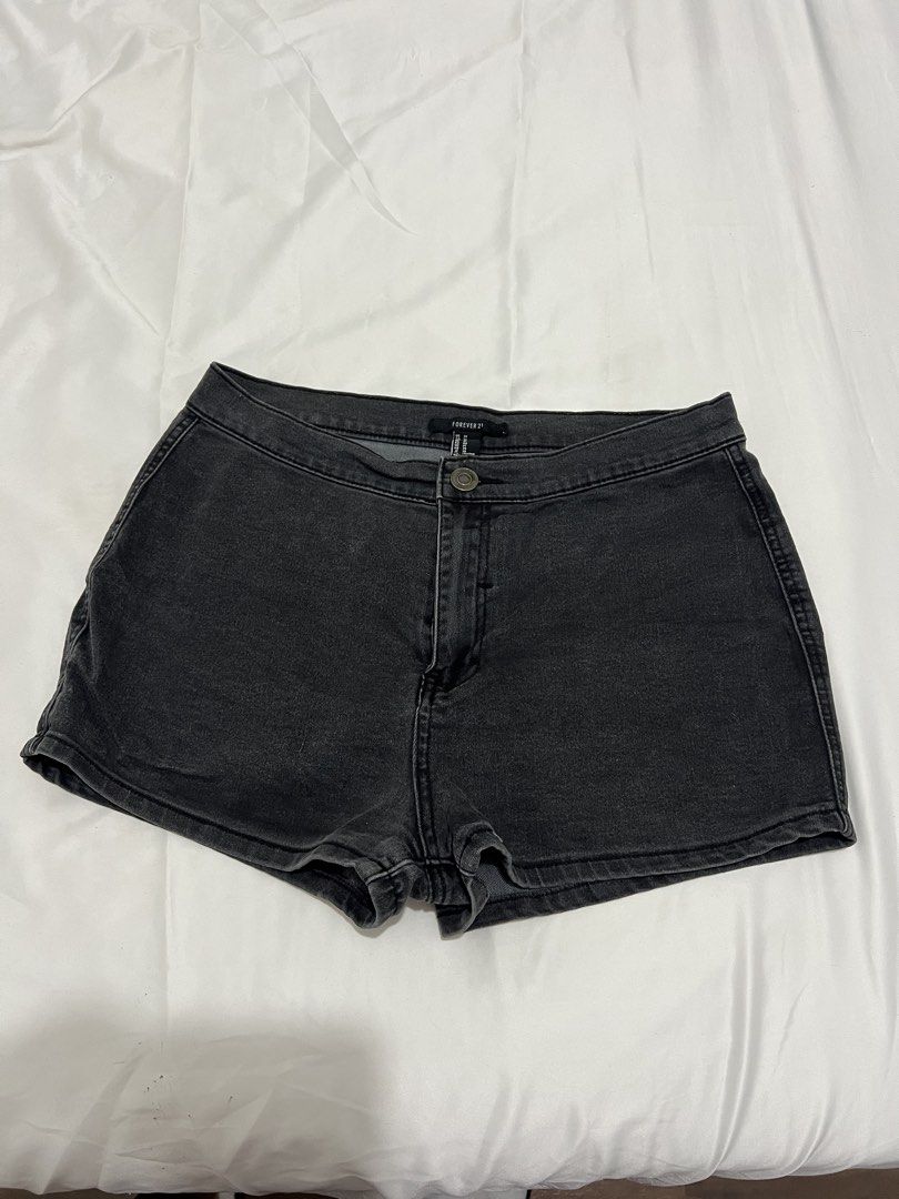 Forever 21 Black Denim Shorts - XL (Category: Shorts) located in Paranaque City. Submitted by closetcore (Listing ID 1459004001, Image 1). Description: Too big for me. .