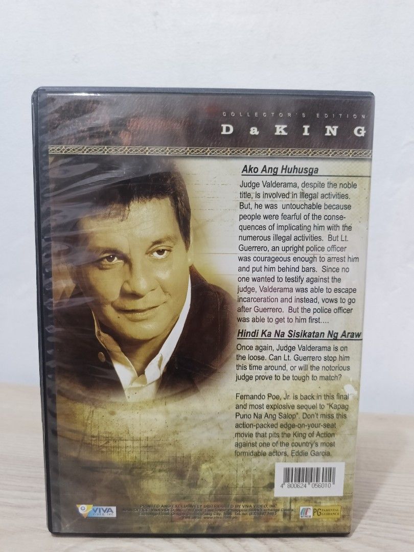 FPJ - Da King 2 in 1 DVD (Category: CDs & DVDs) located in Cavite. Submitted by bodega_ni_kiks11 (Listing ID 1458942733, Image 2). Description: 🎬 FPJ (Fernando Poe Jr.) Original DVD Movies Collection ✅ Almost Brand New Condition ✅ Discs are Very Clean and Well-Preserved ✅ Complete with Original Cases and Inserts/Manuals (where applicable) ✅ Perfect for Collectors and FPJ Fans A rare chance to own classic FPJ films in excellent condition. All ite